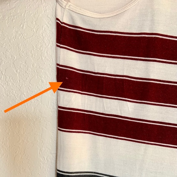 Maurices | 24/7 V-Neck Tank W/ Multi Color Stripes - Picture 3 of 4